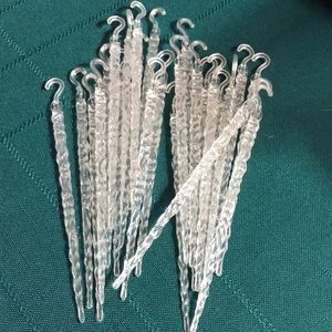 Vintage Icicles Winter Decoration plastic subtle glow-in-the-dark Christmas